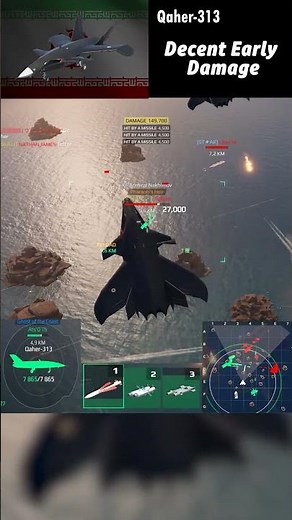 Modern Warships Gameplay: Decent Early Damage With The New Drone Qaher 313 #modernwarships