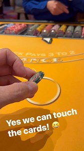 Would you rather NOT touch the cards or is this more FUN ? #blackjack #peppermillreno #singledeck | Brandon O'Brien