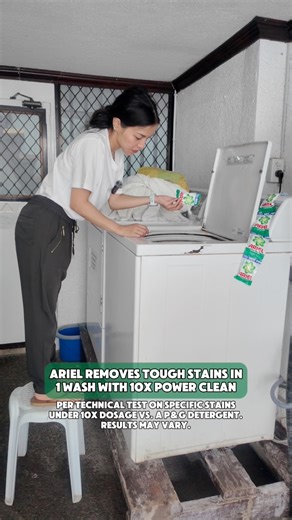 Clean clothes in just one wash with Ariel? That's my mom dream come true, right mommies? #ArielOneWash #ArielPhilippines #LaundryTok #MommyJassie #LaundryDay ASC Reference Code:P0231P111725A | TWIN TALK