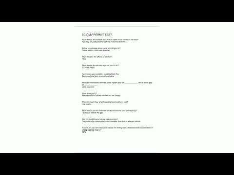 SC DMV permit test79