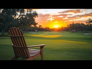 Golf Course Sunset Ambience ⛳🌅 | Nature and Golf Sounds for Relaxation & Focus
