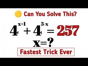 Solution Exponential Problem | Math Olympiad Question