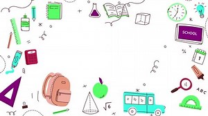 elements background animation for school and educational video 4K