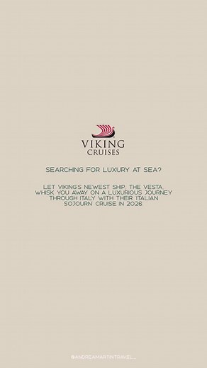 Luxury at sea with Viking’s newest ship… Vesta ✨ Viking’s Vesta is...