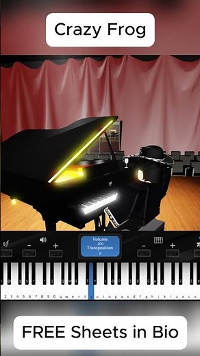 Axel F - Crazy Frog | Roblox Piano 🔥 #piano #pianoshorts #roblox #shorts #shortvideo