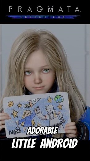 Will do anything for this adorable ANDROID BABY - Pragmata Sketchbook Demo