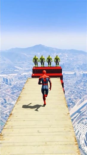 GTA 5 Spider Man Ragdoll #gta #gta5 #gtav #spiderman #ragdolls #shorts #hunk
