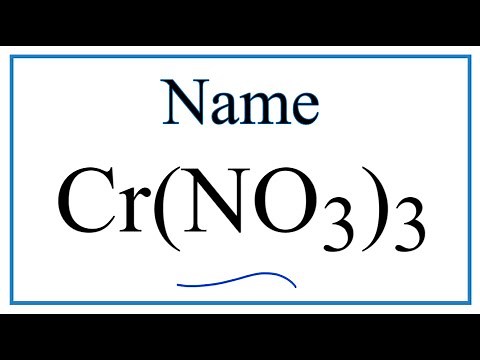How to Write the Name for Cr(NO3)3