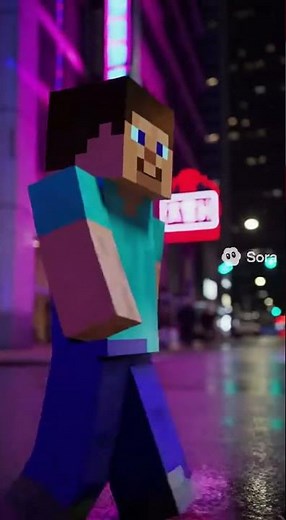 Realistic Steve Walking in a Real City | Minecraft in Real Life 🤯