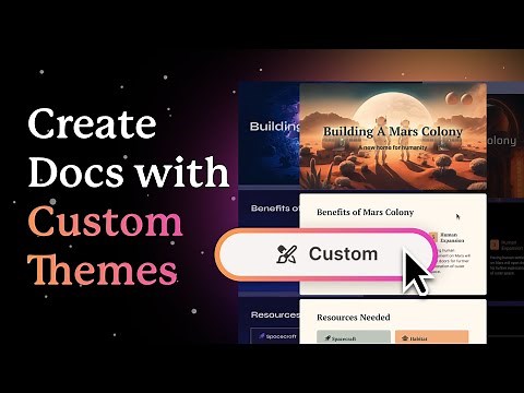 How to create Custom Themes for your Docs and Presentations