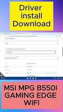 Download & Install MSI MPG B550I GAMING EDGE WIFI