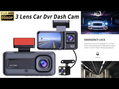 Black Box 3 Channel 3 lens Car DVR HD 1080P Dashcam unboxing and setup Nuokaiqi