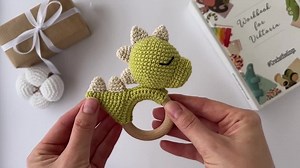 Crochet Dinosaur Pattern Baby Rattle Amigurumi Dinosaur Plush Pattern Teether Toys Plush Dino Crochet Pattern - Etsy