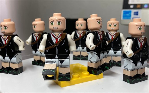 乐高打印视频lego第三方印刷的方法 高精度UV印刷机 乐高人仔 高精度出图快 来图定制