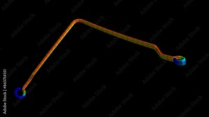 Mechanic simulation engineering - Stress and breakpoint analysis of steel rod under force and moment conditions