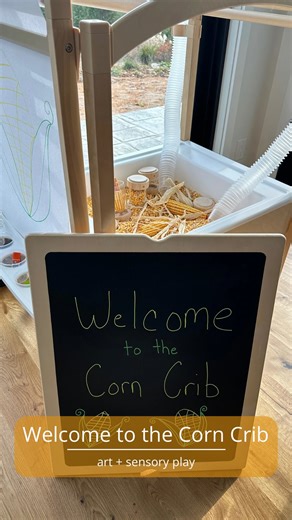 Allison | Homeschool | Welcome to the CORN CRIB! 🌽 Comment “TABLE” for the link to our sensory table and its add-ons! I couldn’t let autumn pass without setting... | Instagram