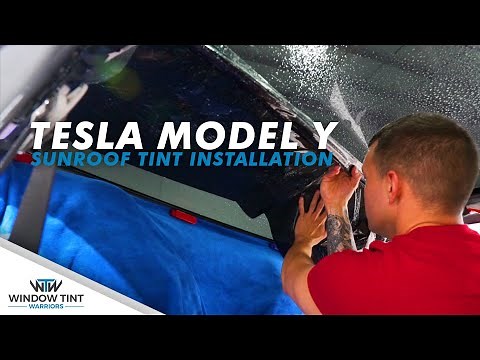 How To Professionally Tint A Tesla Model Y Sunroof