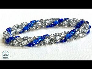 Beaded bracelet tutorial bangle style with Gemduo beads