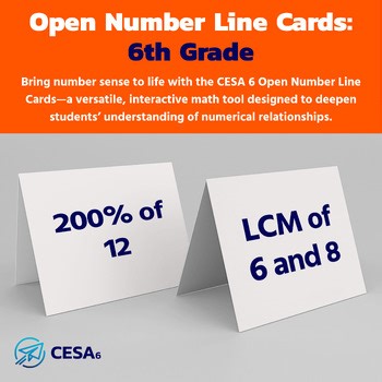Open Number Line Cards - 6th Grade