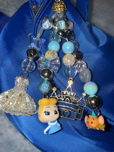 Cinderella and Mouse | Princess | Bag Charm | Keychain | Handmade | Accessory - Etsy
