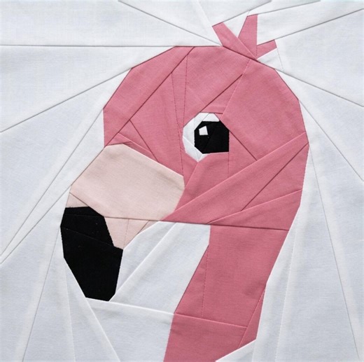 Flamingo Quilt Block Pattern – Foundation Paper Piecing PDF - Etsy