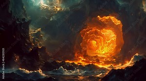 A labyrinth of underwater caves and tunnels carved by the heated gases and molten lava of the nearby volcano.