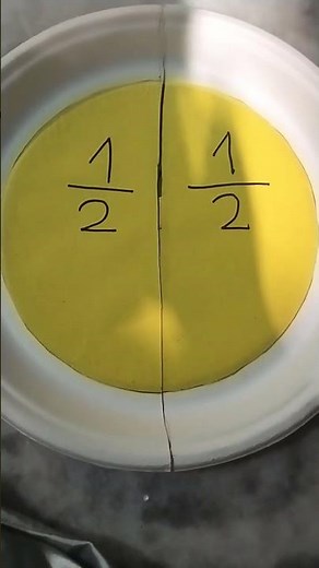 EASY MATHS PROJECT.(fraction with paper plates )
