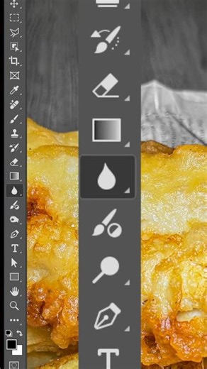 The surprising history use of the blur tool.