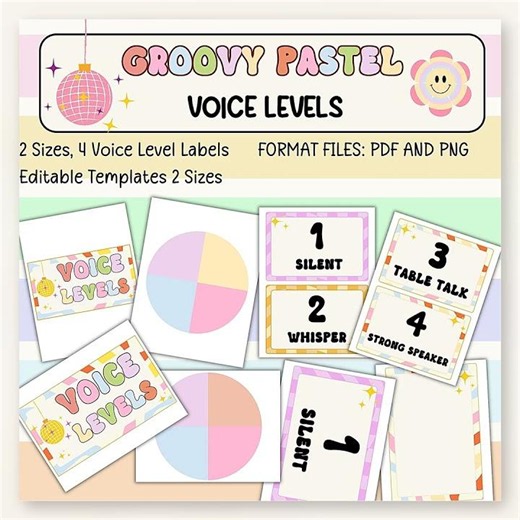 Groovy Pastel Voice Levels | Chill Audio Visual