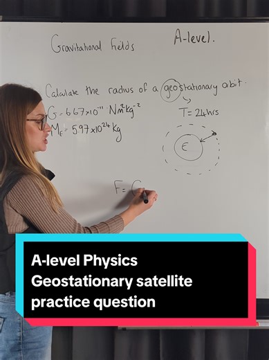 A-level Physics - Geostationary satellite practice question #myedspace #erc #physics #brookdoesphysics #alevel