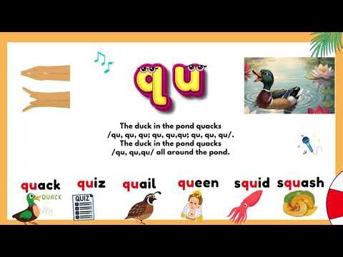 Jolly Phonics “qu” Song –Slow & Fast Versions for Kids ||Words With /qu/ Sound #phonicsong #phase6