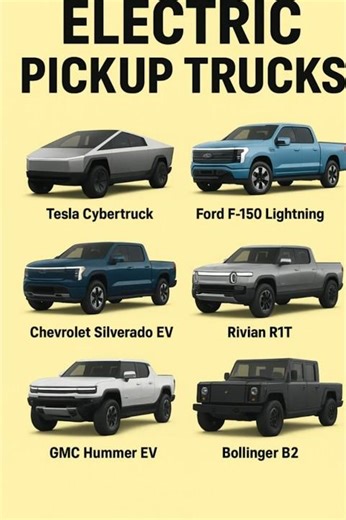 ⚡ Electric Pickup Trucks – Future of Power! | Cybertruck vs Hummer EV | #automobile#ytshorts