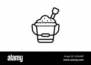 A sand bucket representing beach activities and vacations.