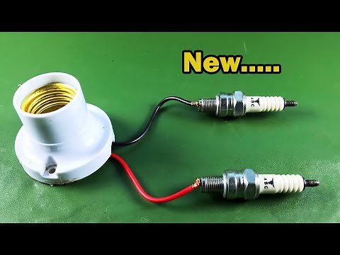 New Experiment Science Electric Free Energy Using By Magnet With Spark Plug 100%