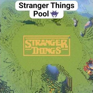 Minecraft Stranger Things Swimming Pool 👾 Build No Music #minecraft