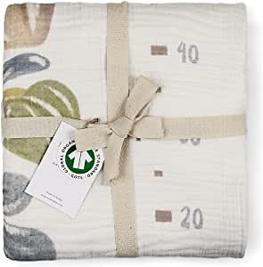 Nov & Mai Muslin Quilt - 4 Layer 100% Organic Cotton Baby Quilts for Boys and Girls - 47” x 47” | Machine Washable | Height Gauge