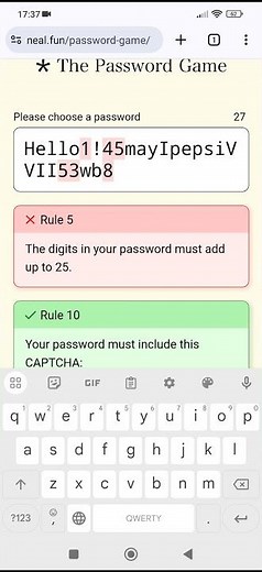 The Password game at neal.fun #neal.fun #annoying #pain