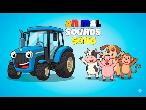 lue Tractor Animal Sounds Song 🚜 + MORE | Learn Farm Animals for Kids & Toddlers