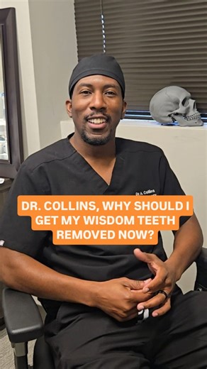 We get this question all the time—"Do I really need my wisdom teeth out now?" Dr. Collins explains why early removal is often the best choice for your health. #WisdomTeethRemoval #OralSurgeon #OralSurgery #DentalCare #SmileHealth | Precision Oral Surgery