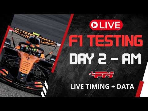 F1 Testing LIVE – Bahrain DAY 2, AM SESSION | Live Timing, Lap Times & Updates