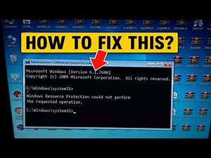 Windows Resource Protection Could Not Perform The Requested Operation Fix