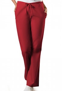 Cherokee Workwear Women's Scrubs Pant Natural Rise Flare Leg Drawstring 4101