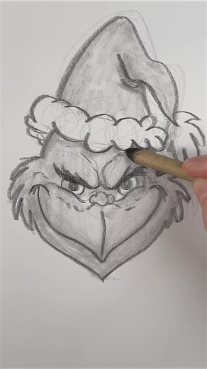 Draw the grinch! Step-by-step drawing lesson for beginners. | Mark Liam Smith