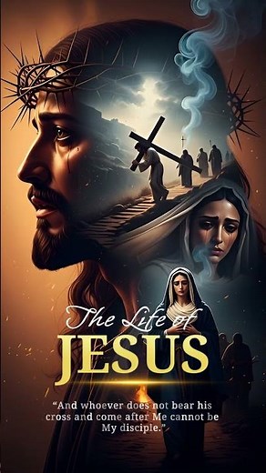 Free Jesus Mary Life Cross Devotional Quote Tiktok Reel Video Template (Customizable) - FlexClip