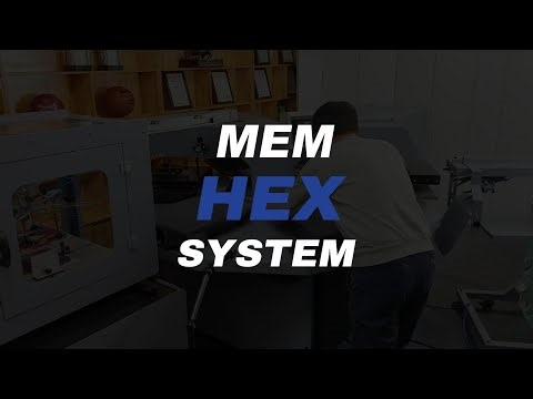 MEM HEX Carousel Heat Press System with Film Feeding, Peeling and Garments Unloading Modules