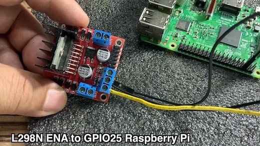 树莓派L298N电机 - Raspberry Pi How to Control a DC Motor With an L298N Driver_2bganV