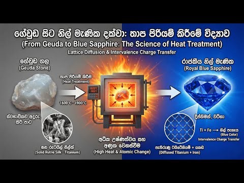 1900°C ක උෂ්ණත්වයකින් ගෙවුඩ ගලක් නිල් මැණිකක් වන විස්කම | Geuda Heat Treatment Science