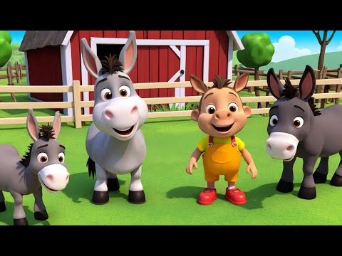 Donkey Becomes King of the Barn 🐴👑 | 3D Animated Nursery Rhyme for Kids