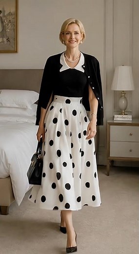 5060여성 컬러보다 중요한 도트 원피스 선택 포인트 | The Key Detail When Choosing a Polka Dot Dress