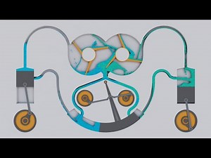 Particle fluid. Pistons. Simulation [09]